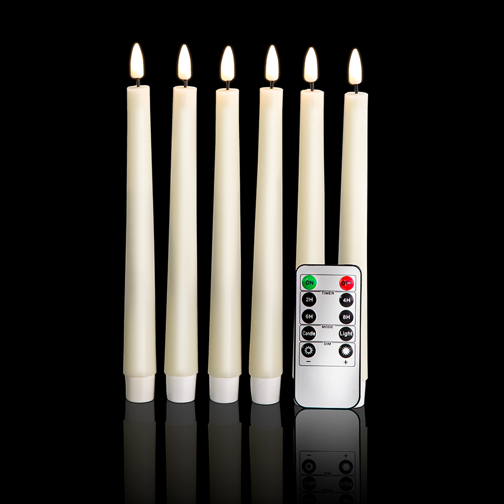 Mermei Handmade Tapered 3D Flameless Paraffin Wax Eco-Friendly