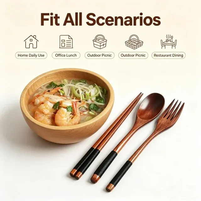 Wooden Cutlery Set 2