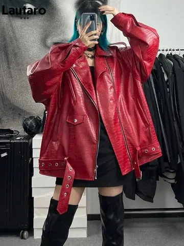 Kunstleder-Bikerjacke