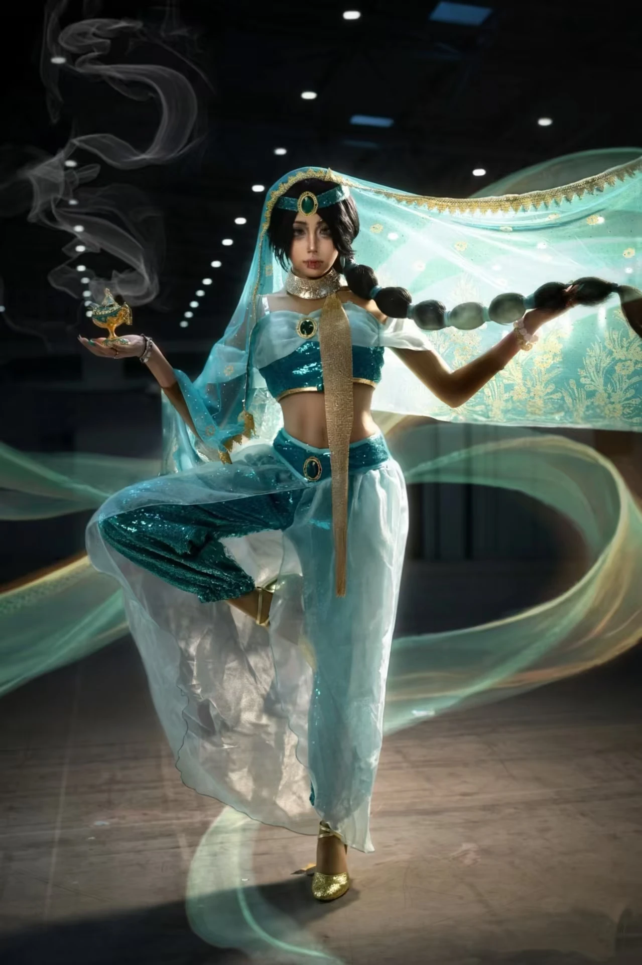 Aladdin Jasmin Prinzessin Damen Cosplay Kostüm Arabisches Kleid 3