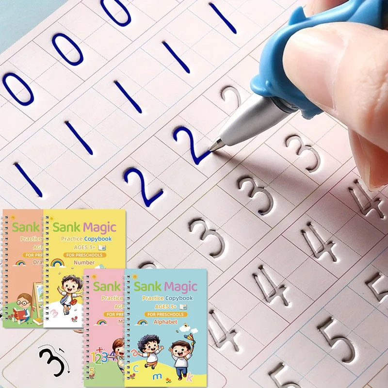 Groove Control Pen-Übungskalligraphie für Kinder Englische Alphanumerische Mathematische