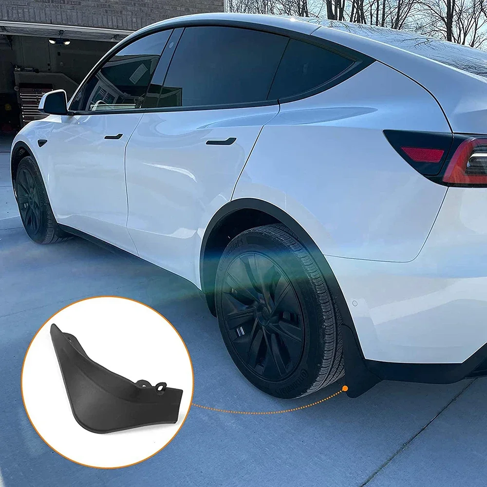 Mattschwarzer Spritzschutz Schmutzfänger für – Tesla Model Y 3