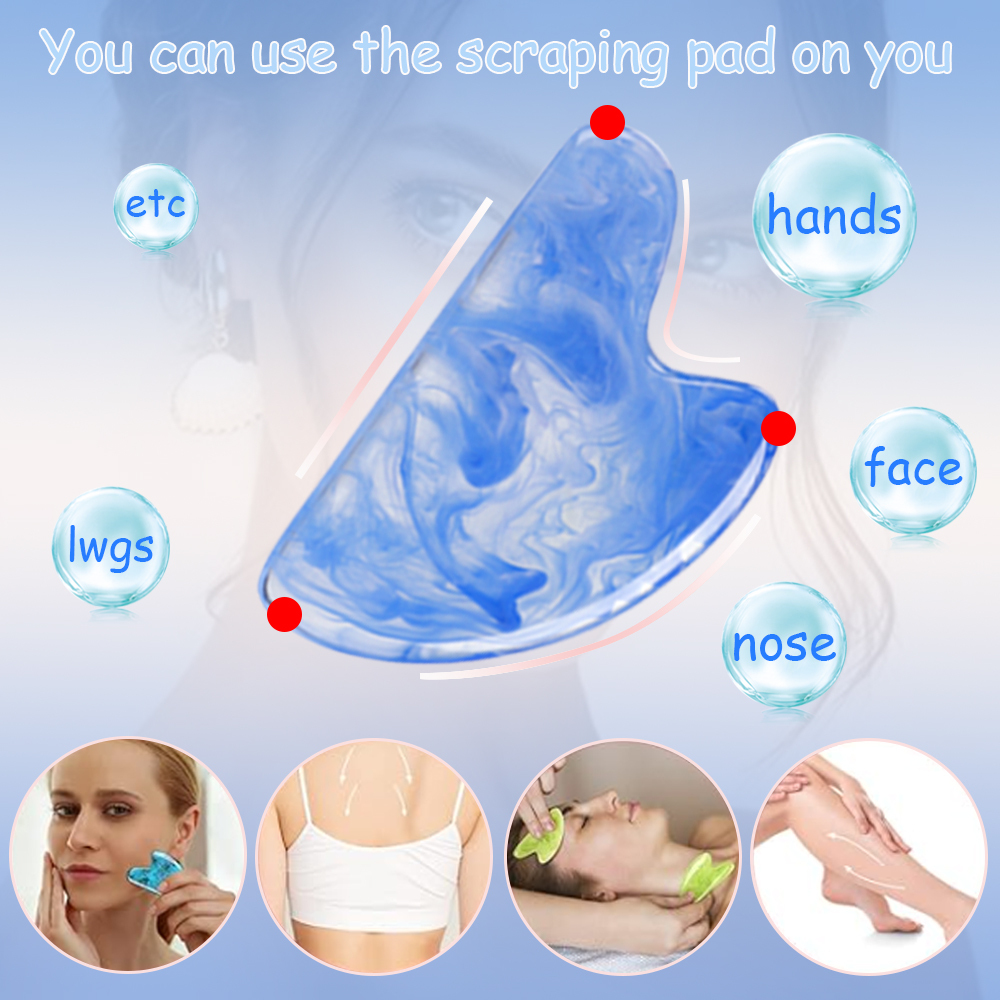 Eco-Friendly Resin Crystal Gua Sha Muscle Scraping Facial 2
