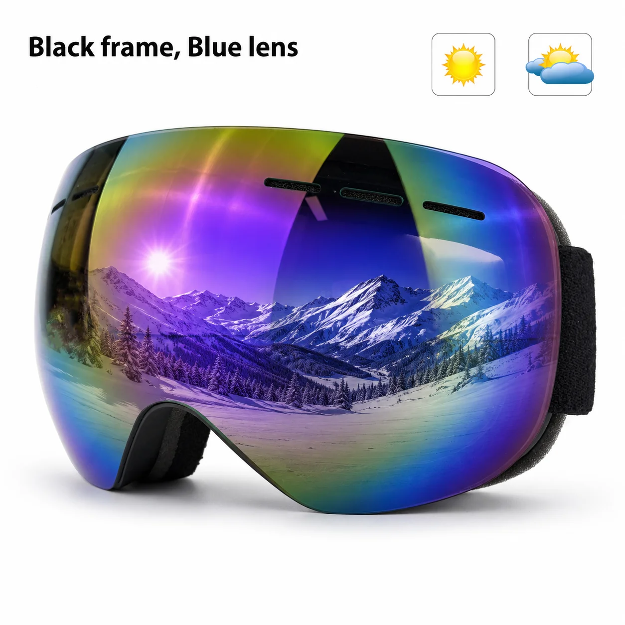 NATFIRE Skibrille Doppelschichten Antibeschlag UV400 Snowboard Schneebrille Schneemobilbrille 3