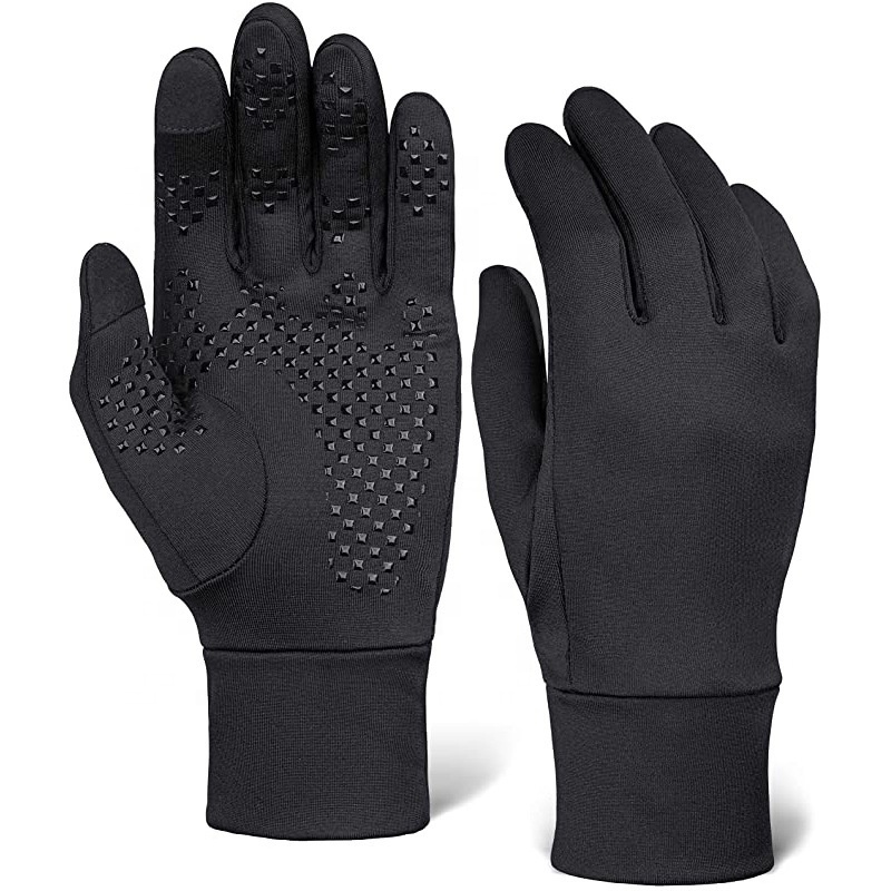 Polyester Thermal Winter Running Gloves With Touchscreen Hand