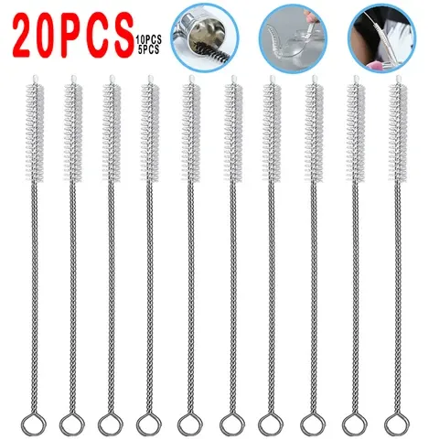 24 cm Biegen Edelstahl Stroh Pinsel Reiniger Weiches