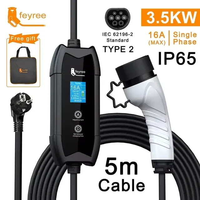 Portable 3.5kW EV Charger with Schuko Plug 3