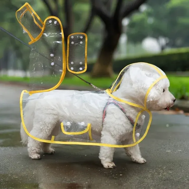 Hunde-Regenmantel Transparenter Ganzkörper-Überzug Wasserdichtes Weiches EVA-Hunde-Regenschutz-Accessoire für Regentage 2