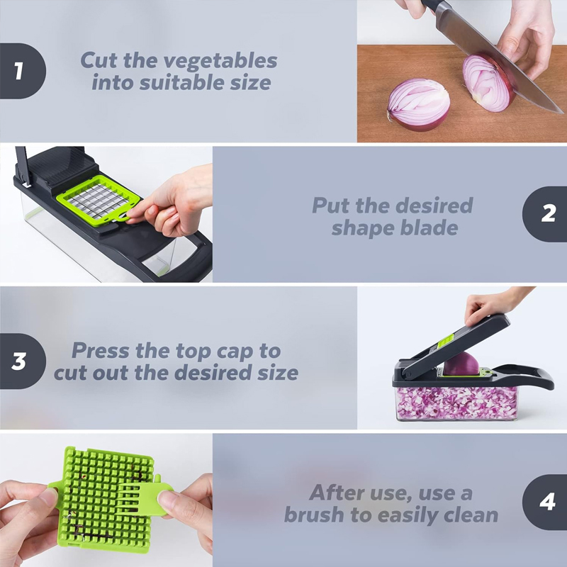 16 In 1 Plastic Food Chopper Onion Slicer 3