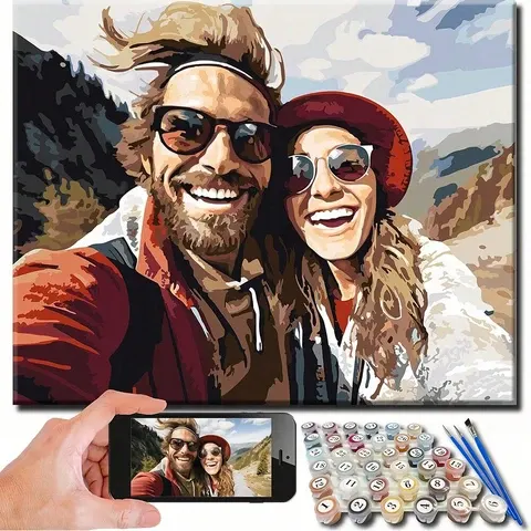 Photo Paint by Numbers Kit