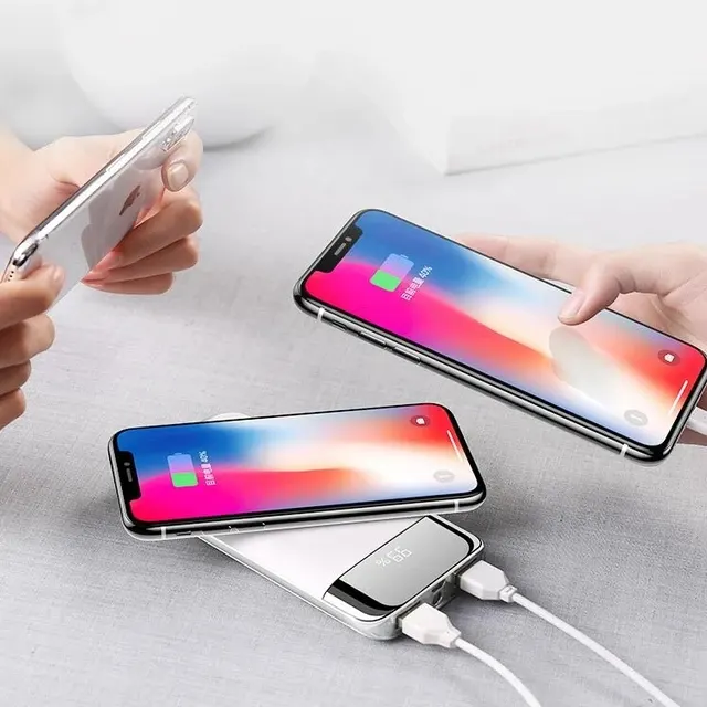 Kabellose Slim-Powerbank 10000 mAh Lithium 4