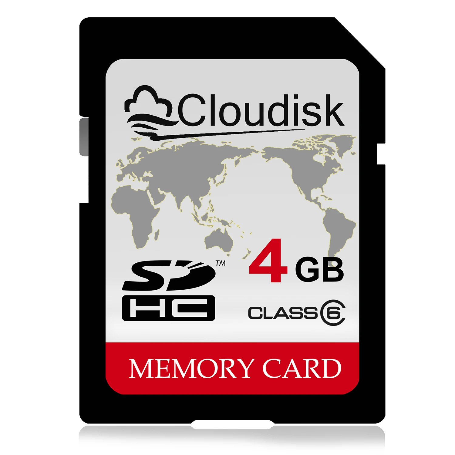 Cloudisk SD-Karte Klasse 6 4 GB Weltkarte 2 4