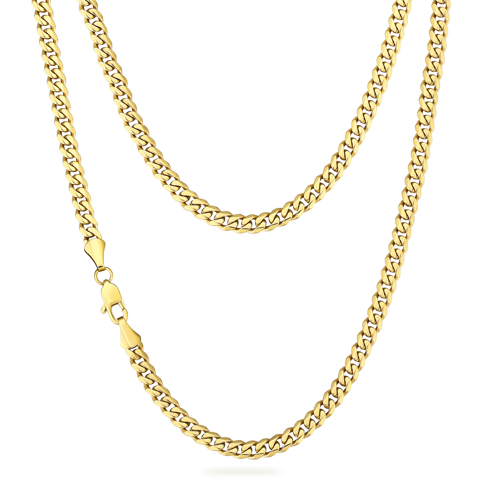 14K Gold Plated Miami Cuban Link Men's Necklace 3