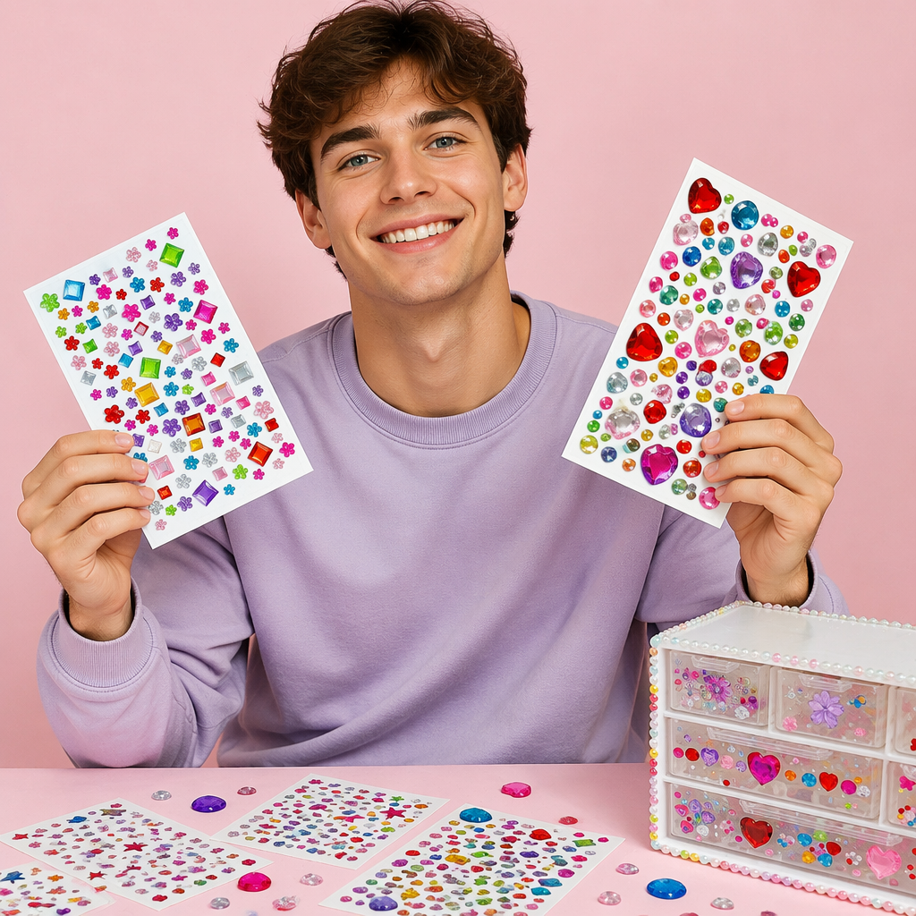 Bunte Kristall-Strasssticker zum Basteln 4