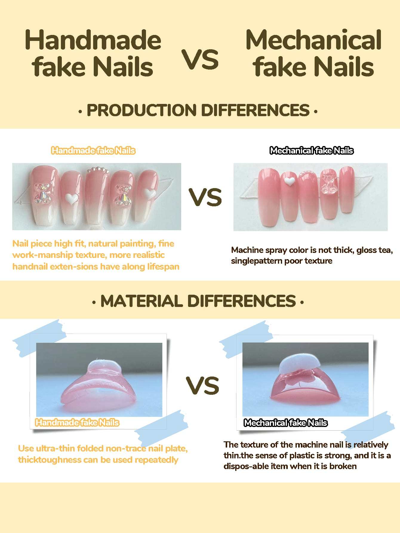 Glossy 3D Floral Reusable Press-On Nails 4