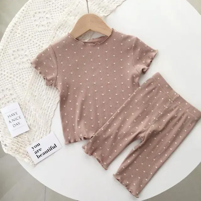 Sommer-Pyjama-Set für Mädchen mit Blumenmuster 4