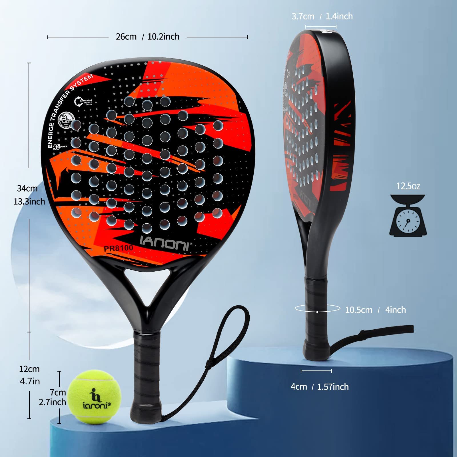 Carbon Padel Schläger Professionell 4