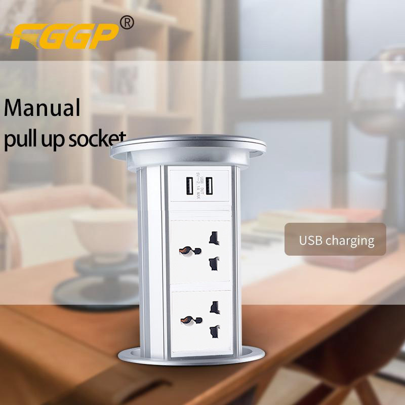 Recessed Pop-Up Desk Socket with WiFi 2