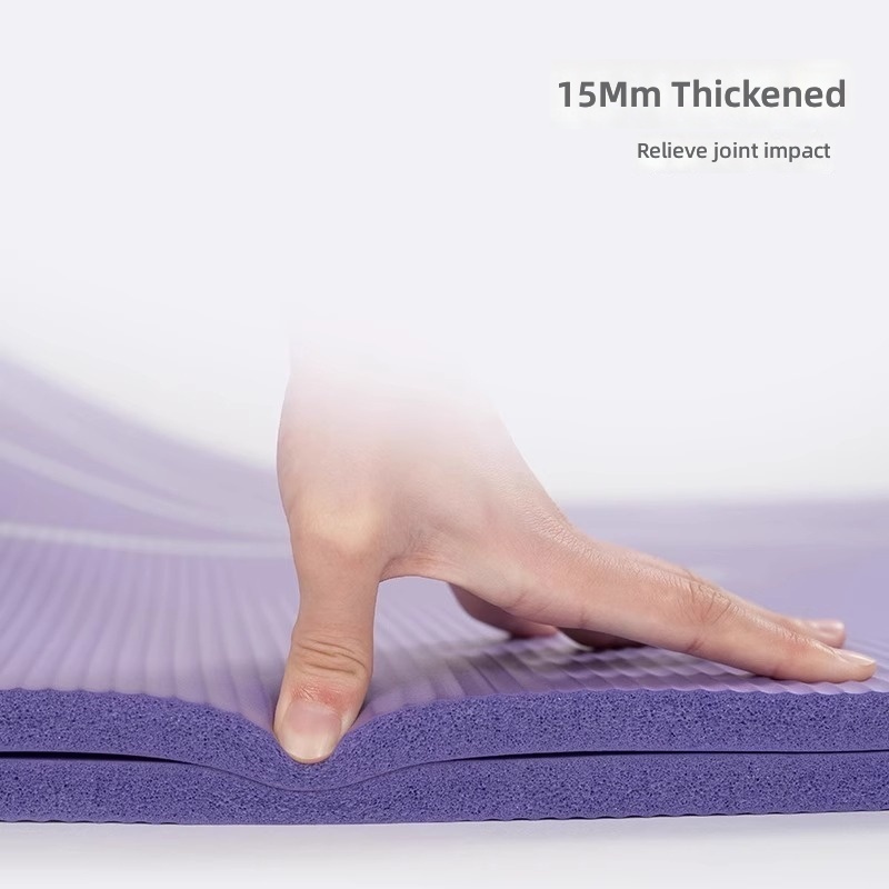 Portable NBR Yoga Mat With Carry Strap Thickness 3