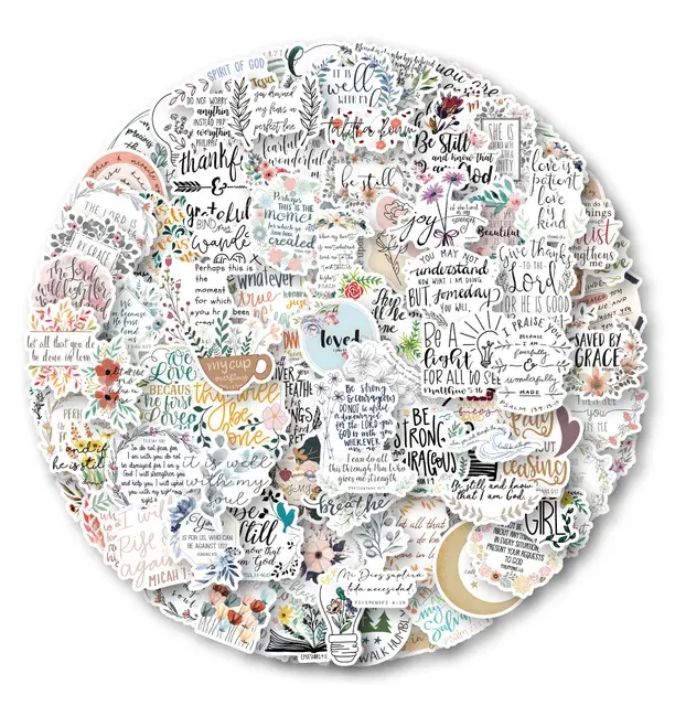 100 New Bible Vinyl Stickers 2