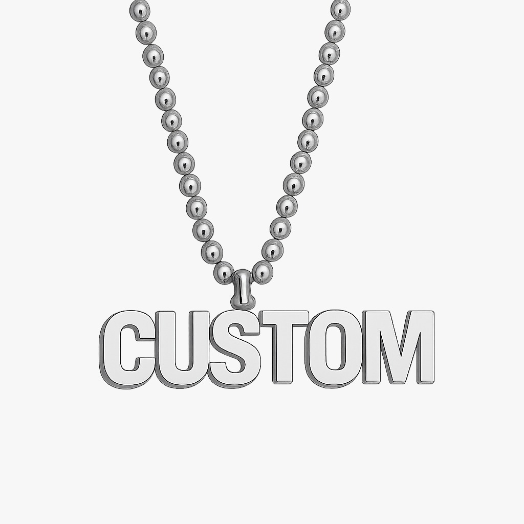 Personalized Ball Chain Pendant Necklace 3