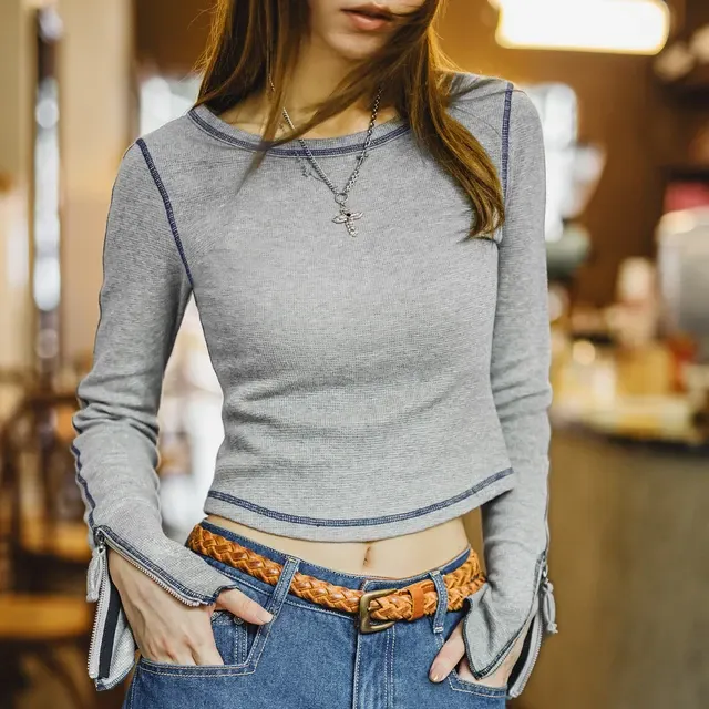 Damen-Waffelstrick-Pullover 3
