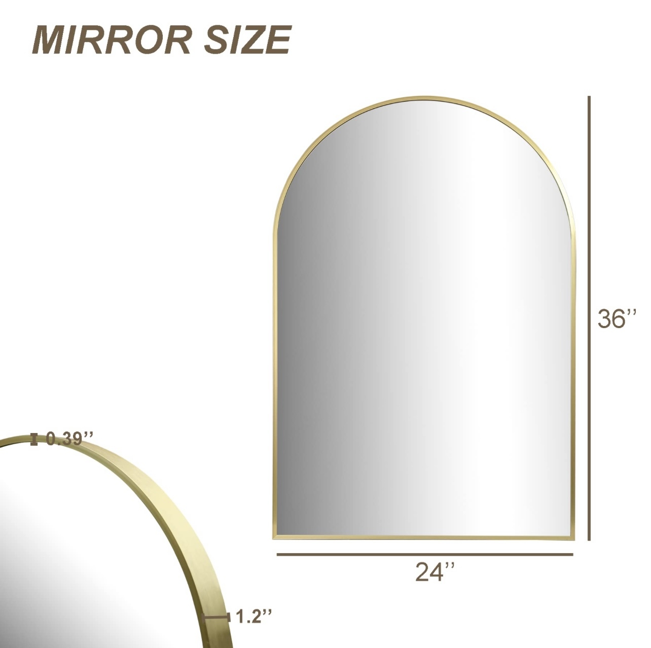 Bathroom Arched Wall Mirror Bedroom Entrance Living Room