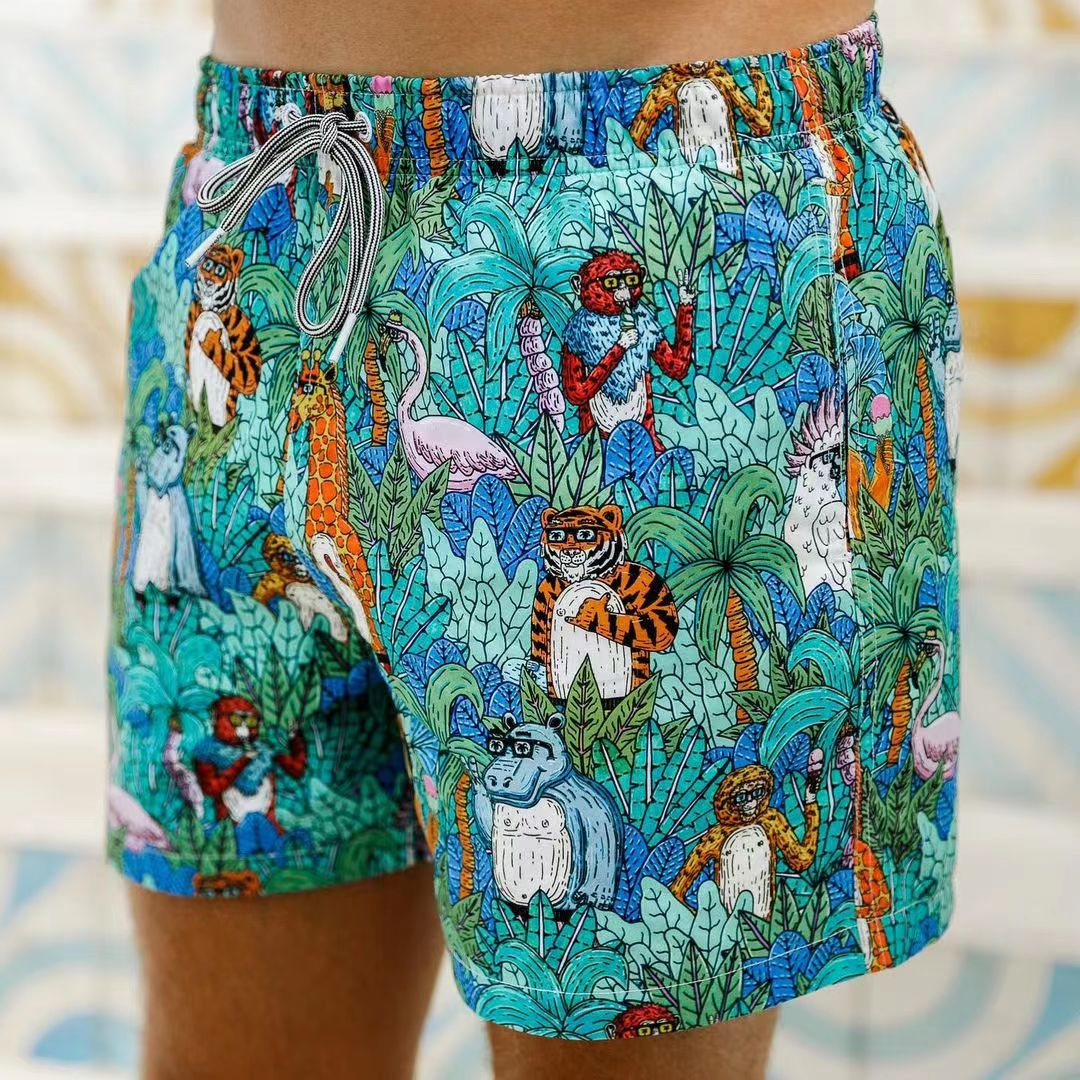 Tie-Dye Print Men's Surf Swim Shorts 3