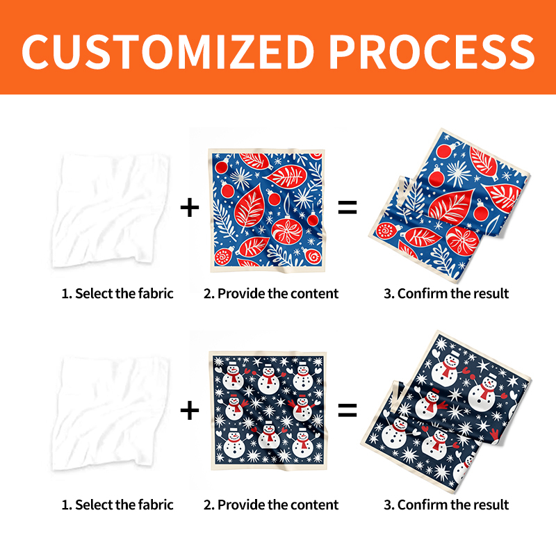 Stylish Printed Silk Headwear Scarf 4