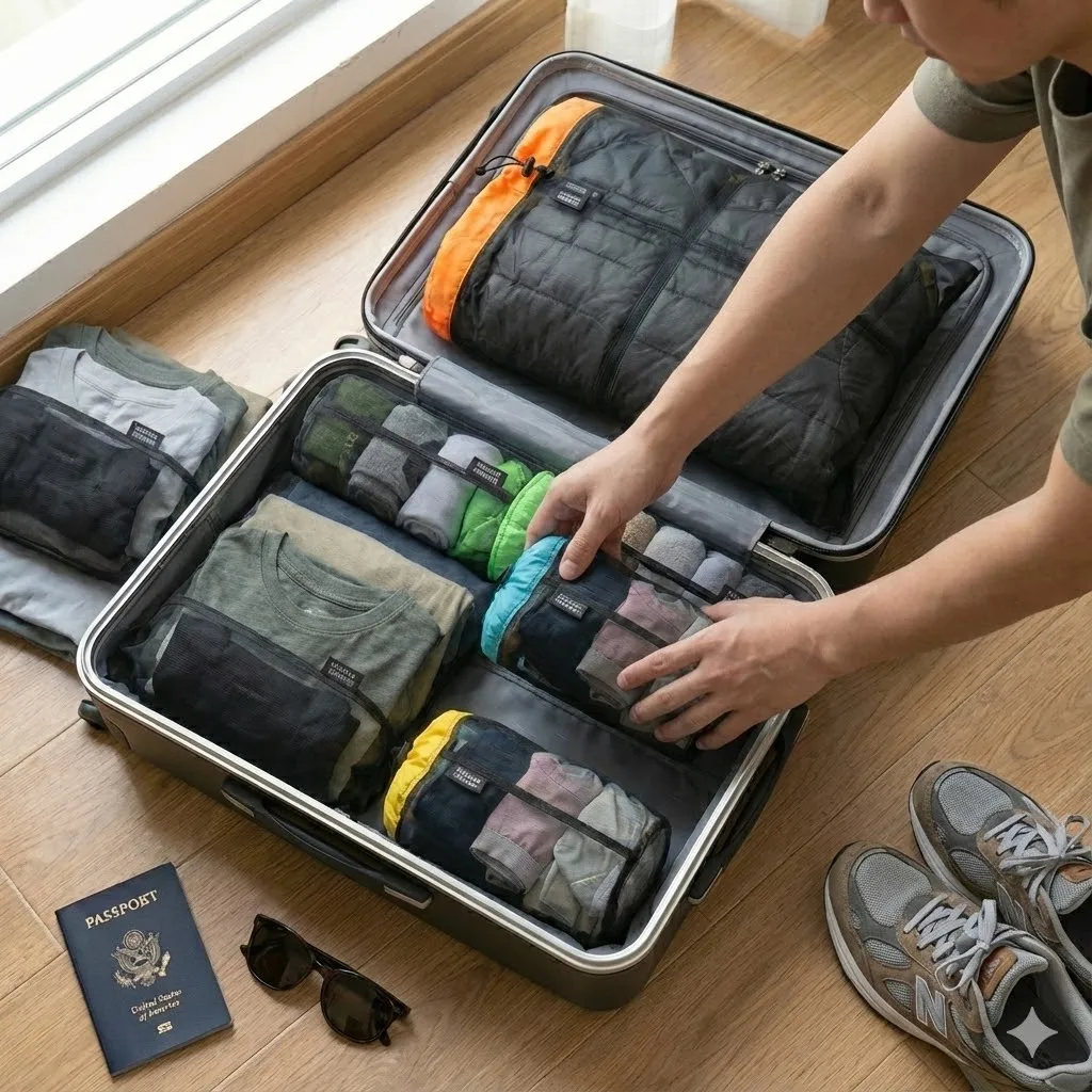 Ultraleichter Mesh-Stuff-Sack mit Kordelzug Aufbewahrungstasche aus Hochdichtem Nylon 2