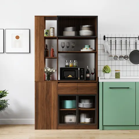 Hohe Holz-Garderobenschrank für Flur
