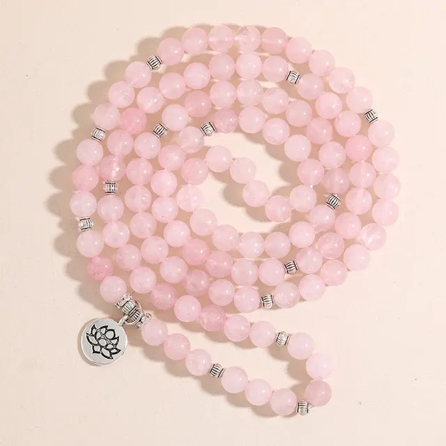 Rose Quartz Mala Necklace 3
