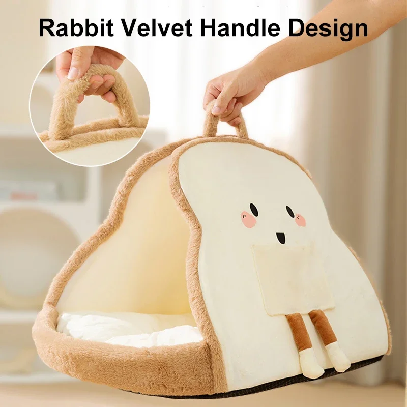 Warm Cozy Cat Cave Bed
