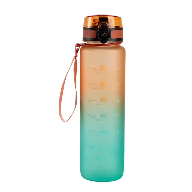 1L 32oz Gradient Color Leakproof BPA Free Plastic 1