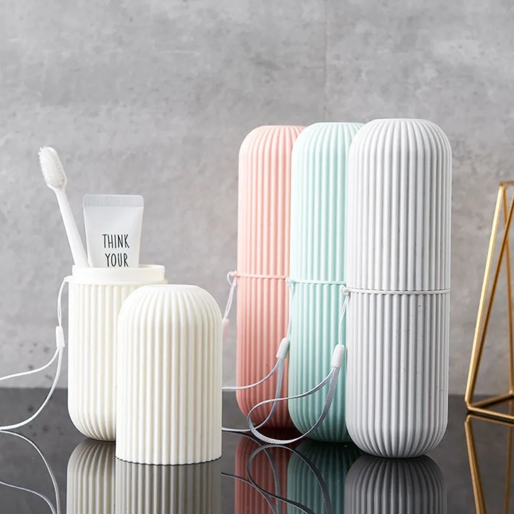 Portable Travel Toothbrush Case with Cup Set 2
