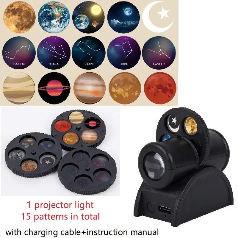 USB Moon Projection Lamp with Starry Sky 2
