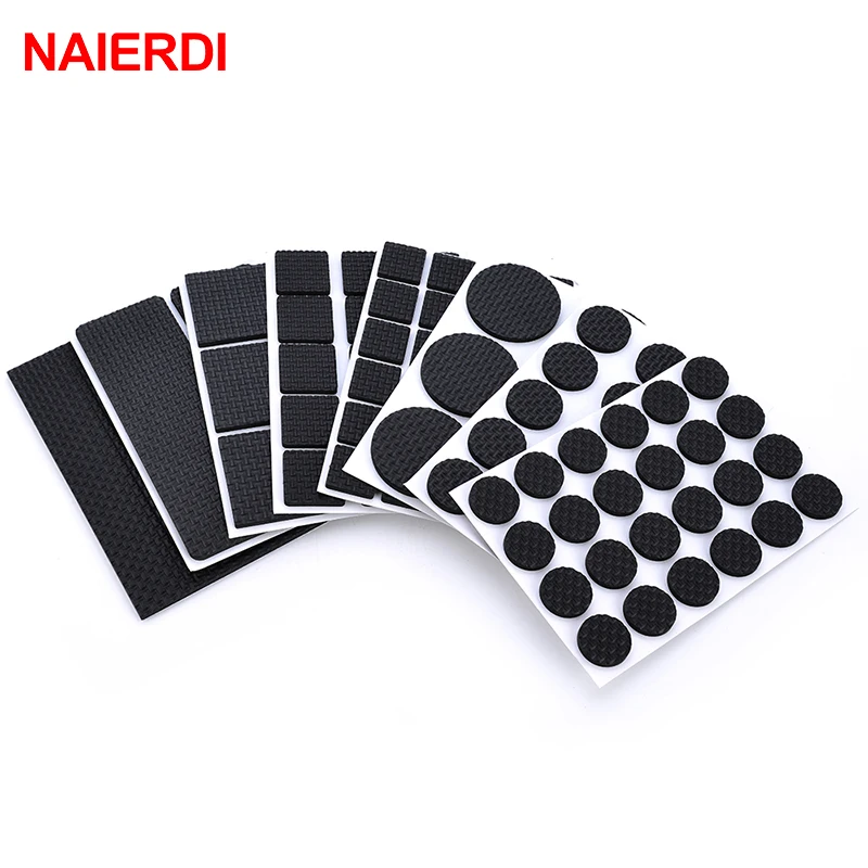 NAIERDI 1-24 Stück Selbstklebende Möbelbeinfüße Teppich Filzgleiter Anti-Rutsch-Matte