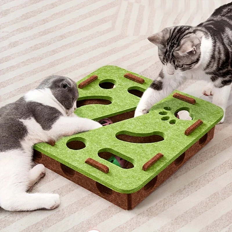 Interactive Felt Cat Maze Toy 3