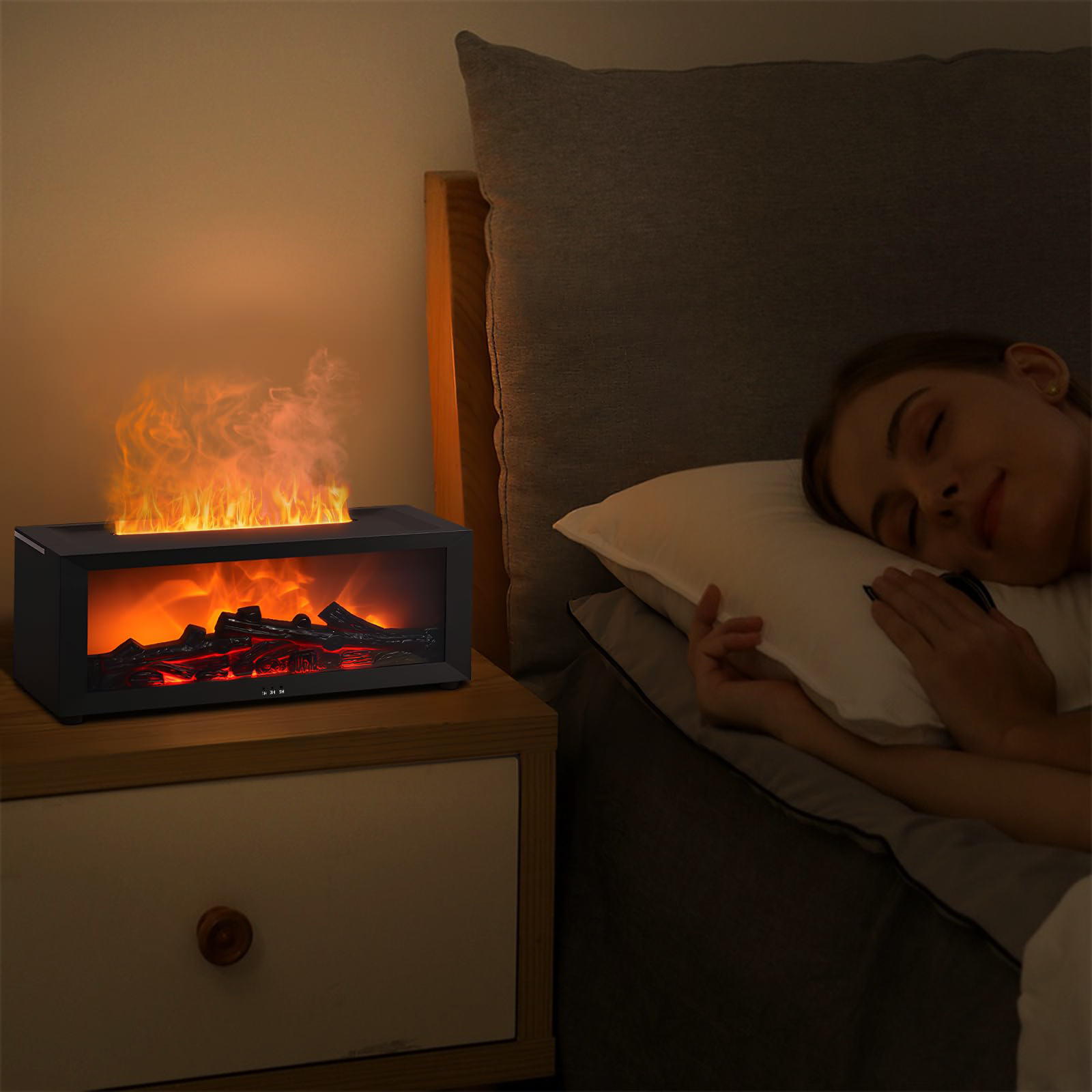 USB 3D Flame Aroma Diffuser with Remote 3
