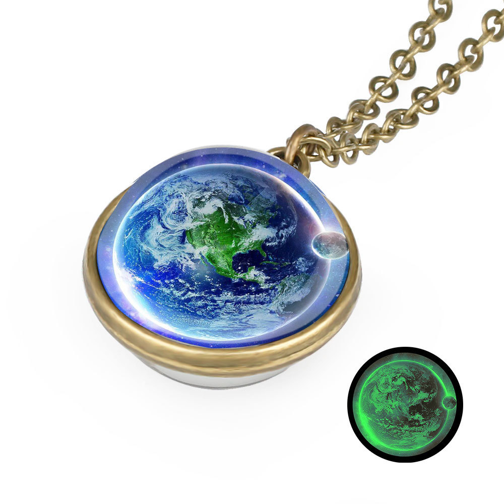 Glowing Universe Planet Necklace for Women