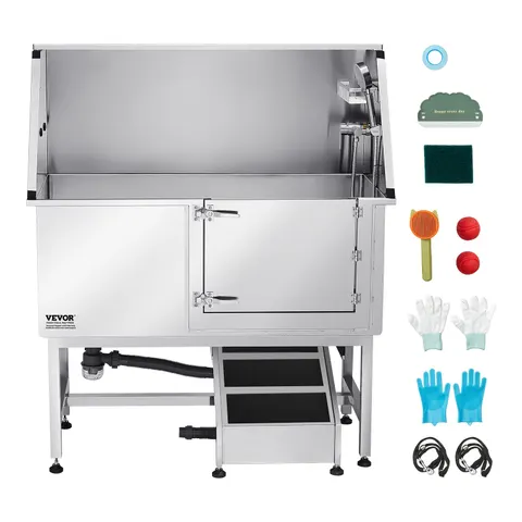 50-Zoll-Edelstahl-Hundebadewanne mit Rampe