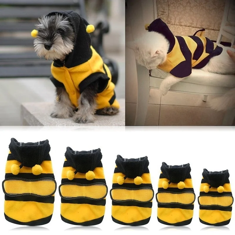 Biene Haustier Welpen Mantel Bekleidung Outfit Fleece Kleidung
