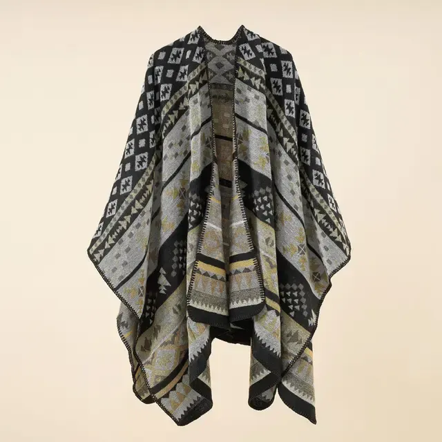 Poncho Style Wrap Scarf 3