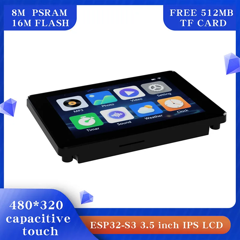 ESP32-S3 3 5-Zoll Kapazitives Touch-IPS-Modul 8M PSRAM 16M 2