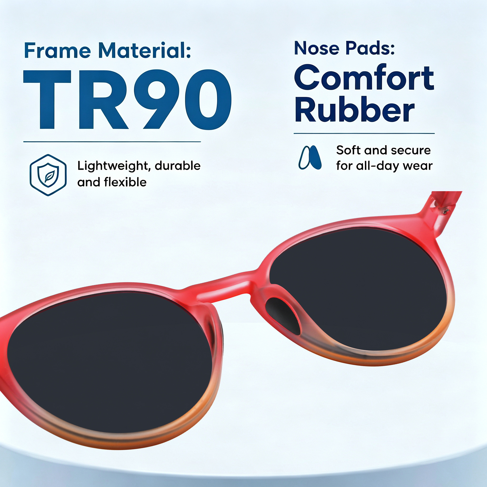 Sport Polarized Sunglasses with Nose Pads 4