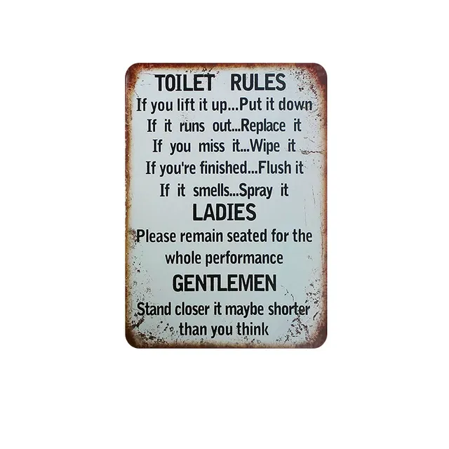 Metal License Plate Wall Decor 1