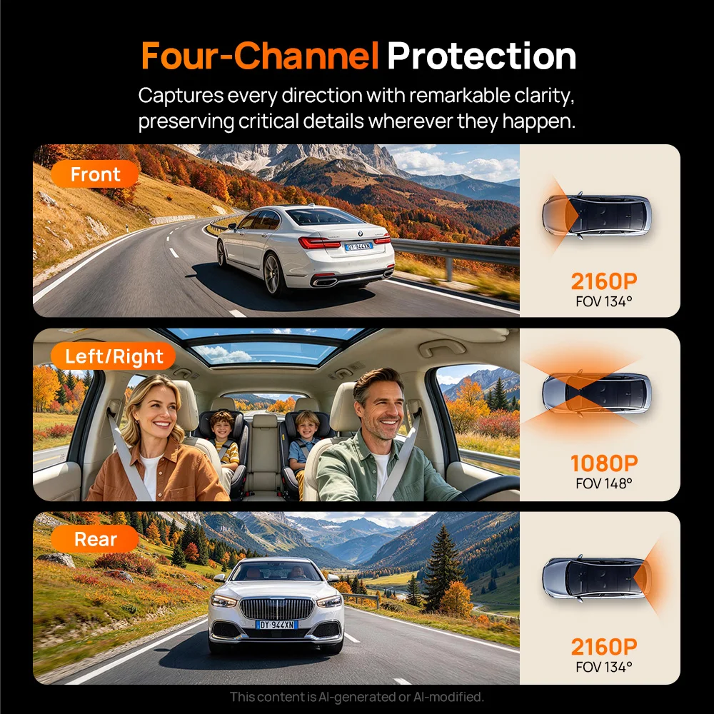 Neu 70mai F800 Dashcam 4-Kanal 360 ° Vorne 2