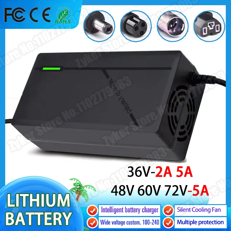 Schnellladegerät 36V–84V Lithium-Akku 2A 5A