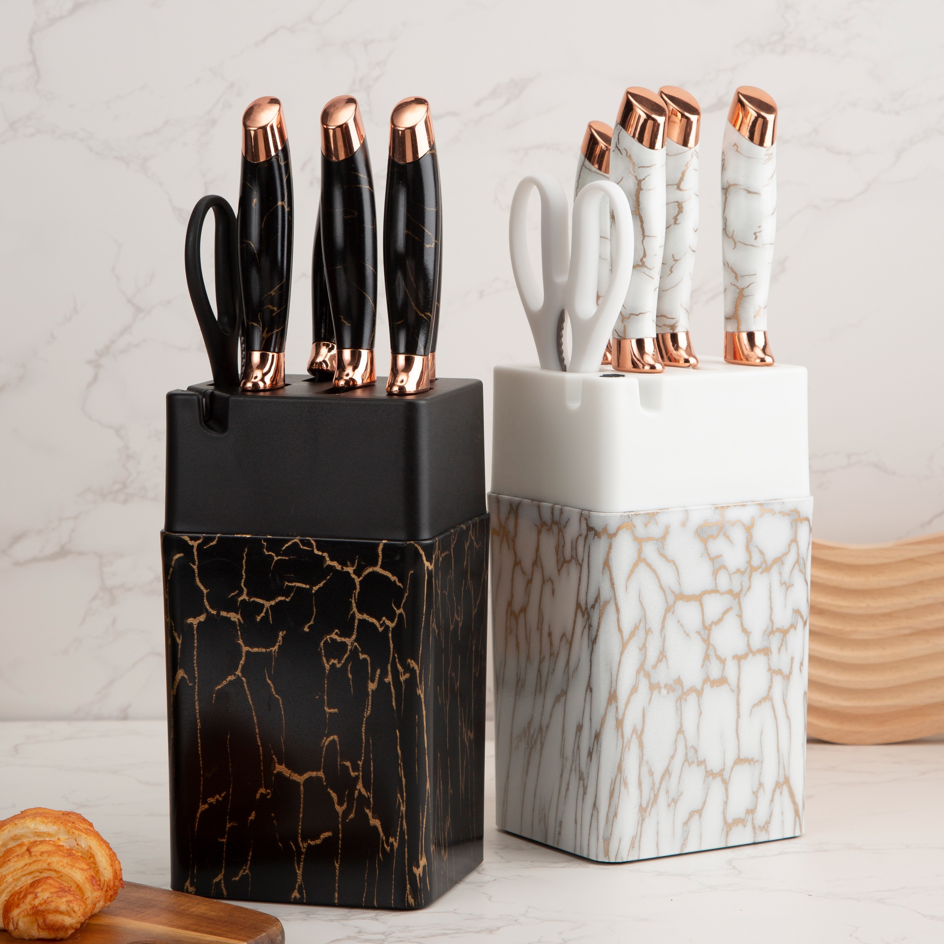 7-Piece Non-Stick Kitchen Knife Block Set