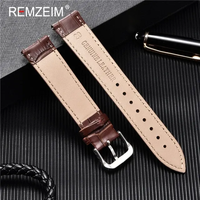 Ultra-Thin Calfskin Watch Strap 16-22mm 4